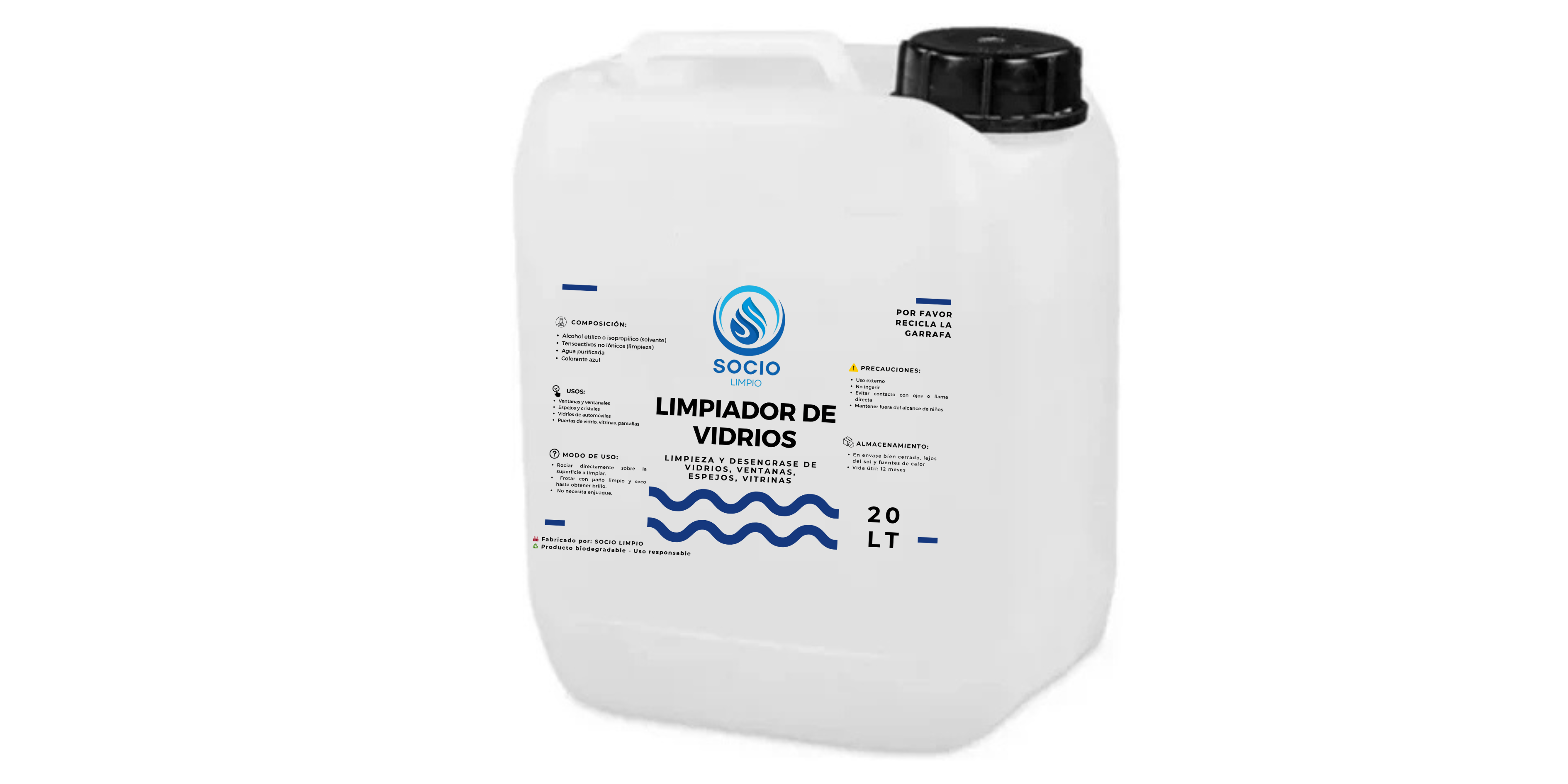 Limpiador De Vidrios 20 litros